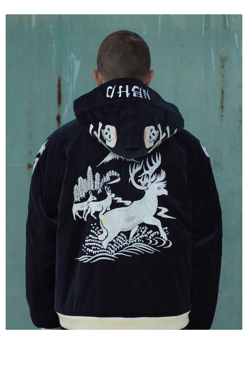 NEIGHBORHOOD Fall Winter 2018 Lookbook collection shinsuke takizawa japan this machine kills fascists racists kill the death team cold weather mans field squad old joe co collaboration sculpture ceramic incense