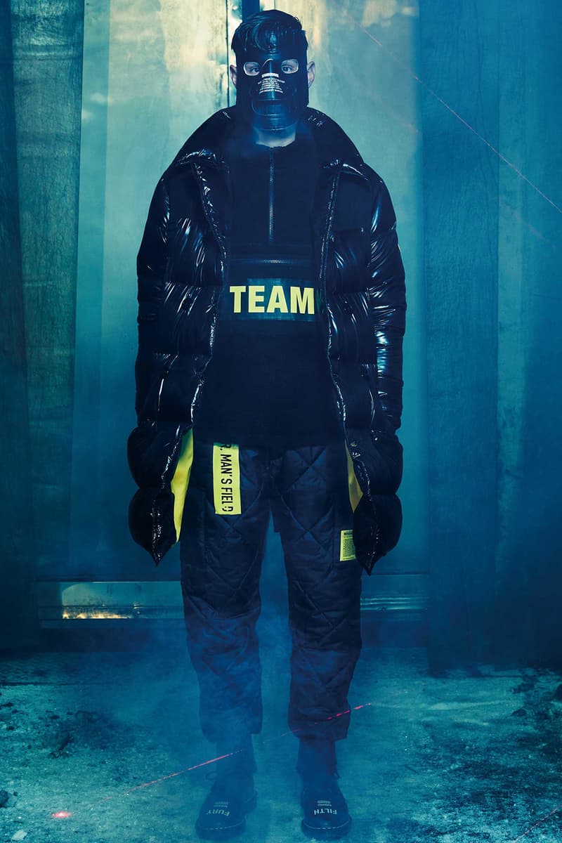 NEIGHBORHOOD Fall Winter 2018 Lookbook collection shinsuke takizawa japan this machine kills fascists racists kill the death team cold weather mans field squad old joe co collaboration sculpture ceramic incense
