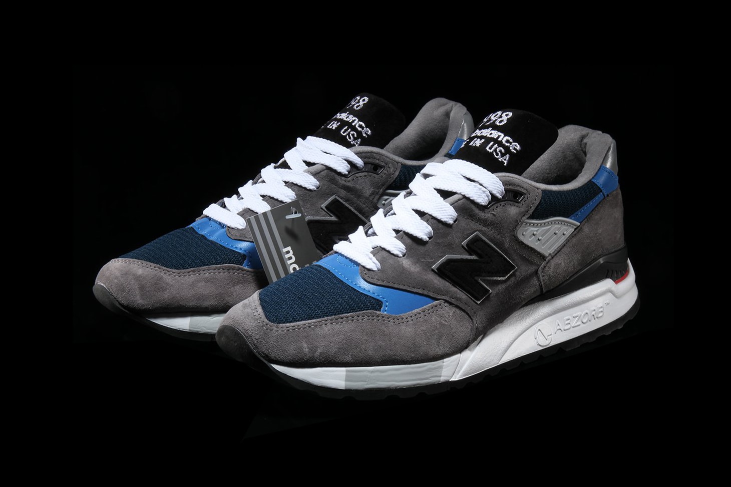 New Balance 998 Made in USA Shoe Details Cop Purchase Buy Trainers Footwear Sneakers America Grey Blue