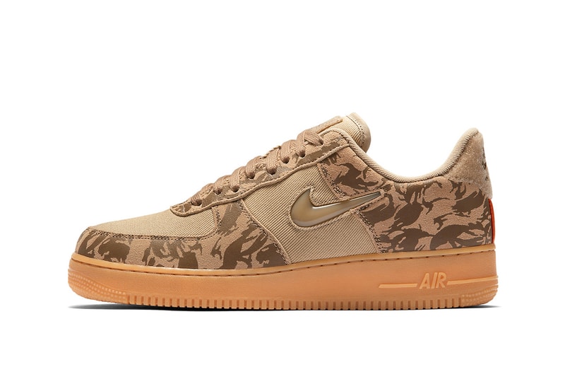 Nike Air Force 1 Low Military Brown Hemp Team Orange country camo sneakers