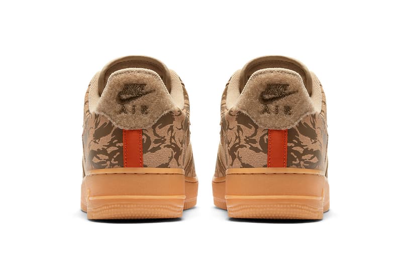 Nike Air Force 1 Low Military Brown Hemp Team Orange country camo sneakers