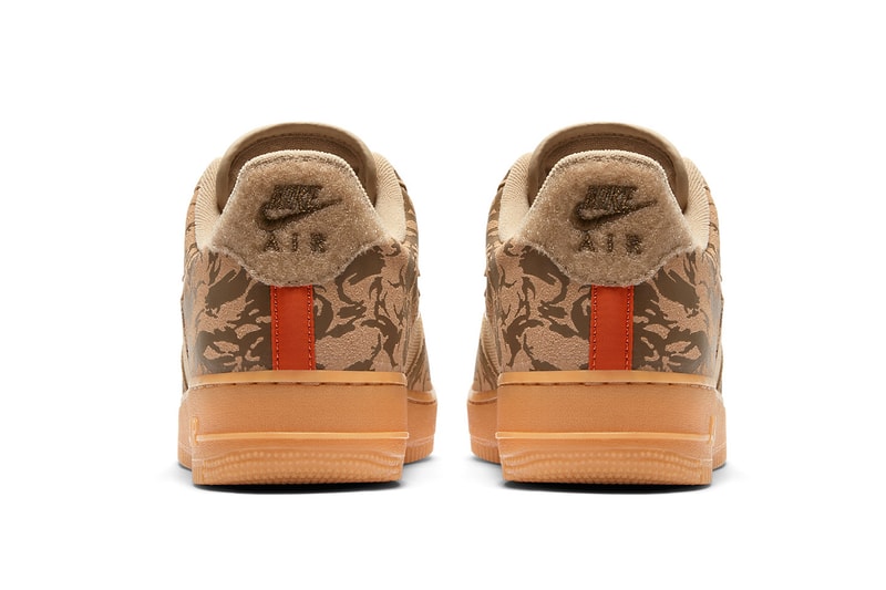 Nike Air Force 1 Low Military Brown Hemp Team Orange country camo sneakers