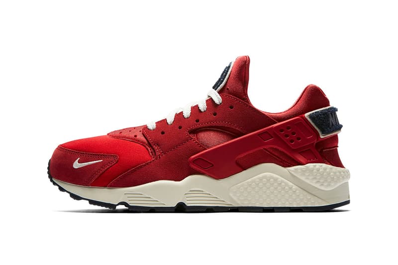 Nike Air Huarache Premium Release Date sneaker price info purchase chenille logo branding mini swoosh colorway Oil Grey/Rainforest/Bright Mango/Sail University Red/Blackened Blue/Provence Desert/Burgundy Ash/Royal Tint/Sail  Royal Tint/Blue Void/Neptune Green/Sail