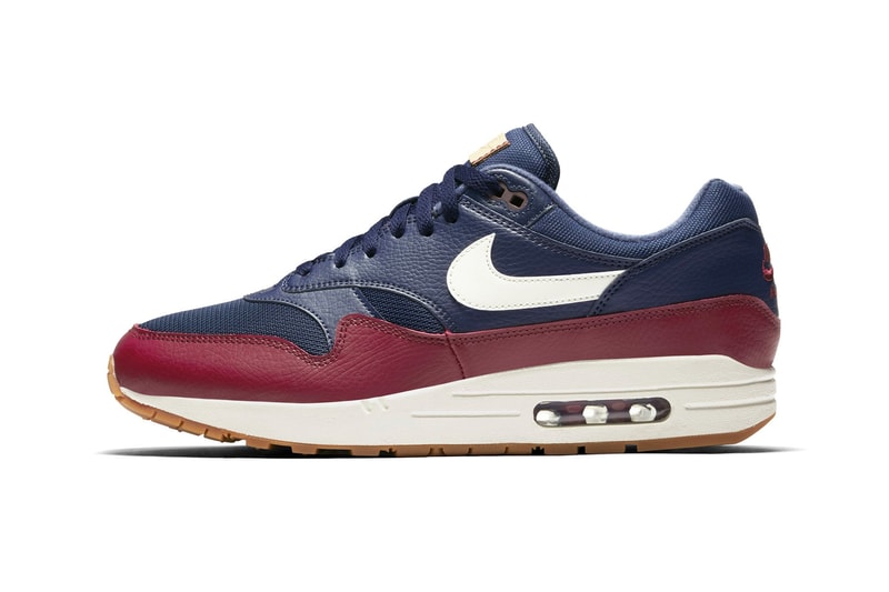 Nike Air Max 1 Leather "Navy/Red" & "Grey/Blue" sneaker colorway release date price info purchase