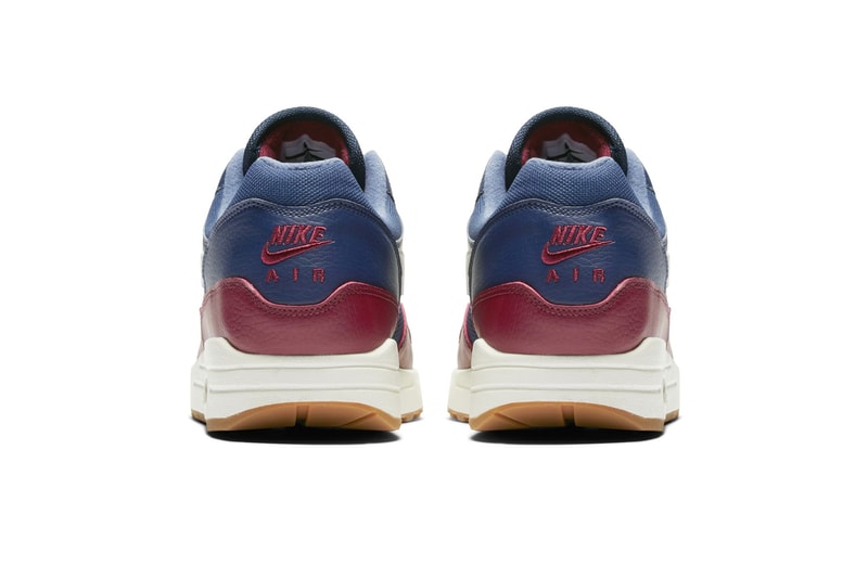 Nike Air Max 1 Leather "Navy/Red" & "Grey/Blue" sneaker colorway release date price info purchase