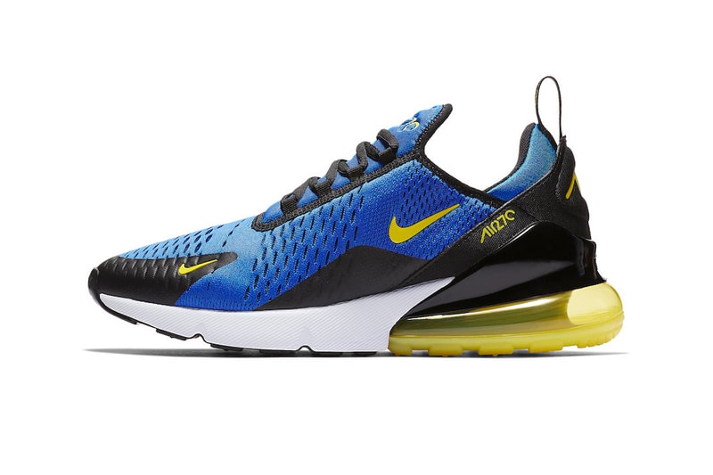 Nike Air Max 270 Game Royal Dynamic Yellow sneakers fall 2018 release