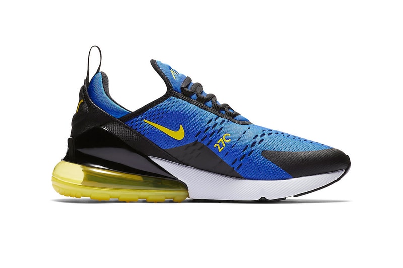 Nike Air Max 270 Game Royal Dynamic Yellow sneakers fall 2018 release