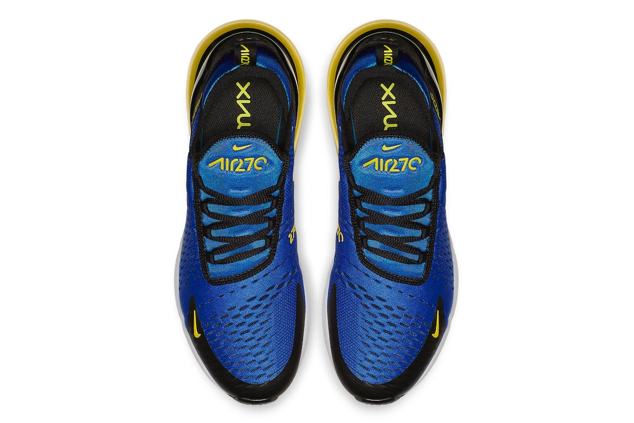 Nike Air Max 270 Game Royal Dynamic Yellow sneakers fall 2018 release