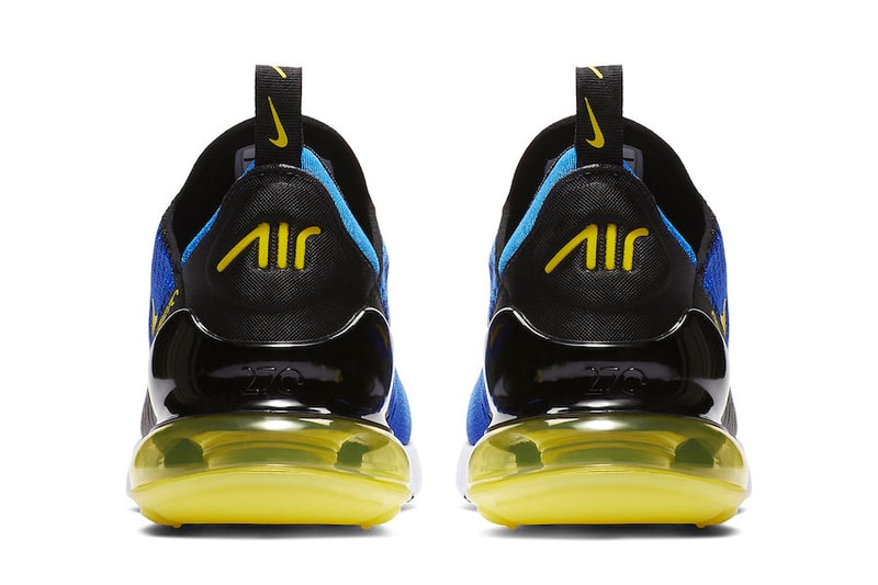 Nike Air Max 270 Game Royal Dynamic Yellow sneakers fall 2018 release