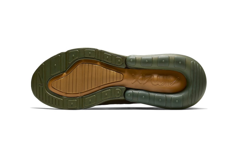 Nike Air Max 270 Triple Olive Release swoosh brown green