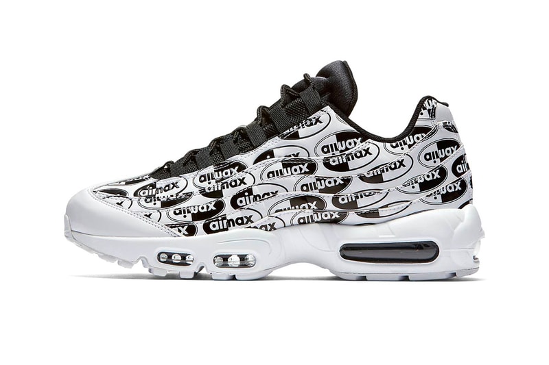 Nike Air Max 95 Premium All Over Logo White Release Black Info