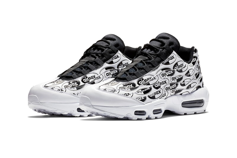 Nike Air Max 95 Premium All Over Logo White Release Black Info
