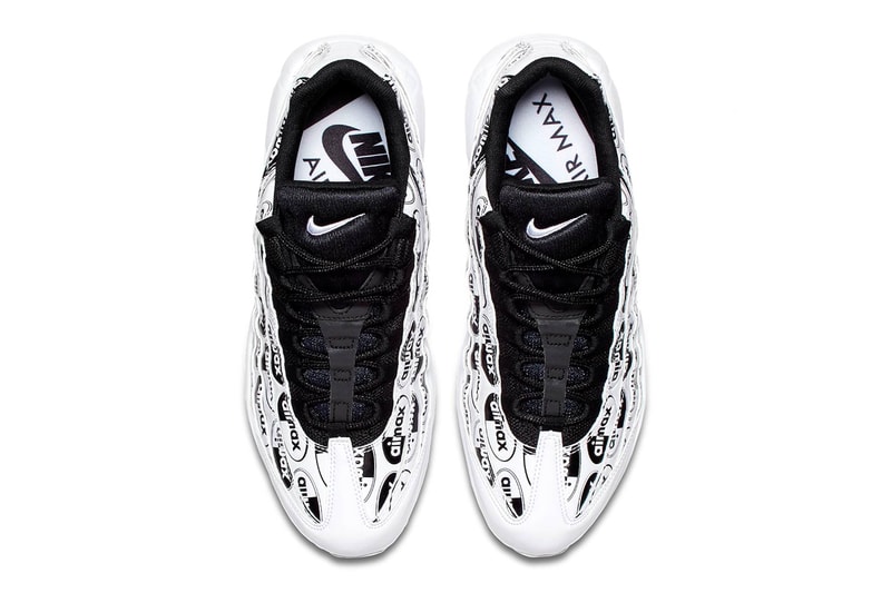 Nike Air Max 95 Premium All Over Logo White Release Black Info
