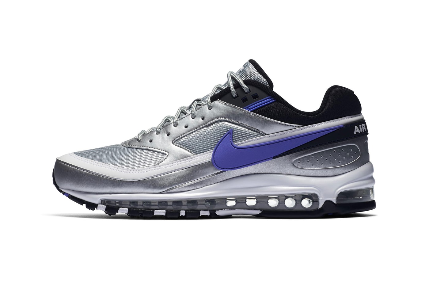 Nike Air Max 97 BW "Metallic Silver" sneaker colorway hybrid model release date info price purchase skepta