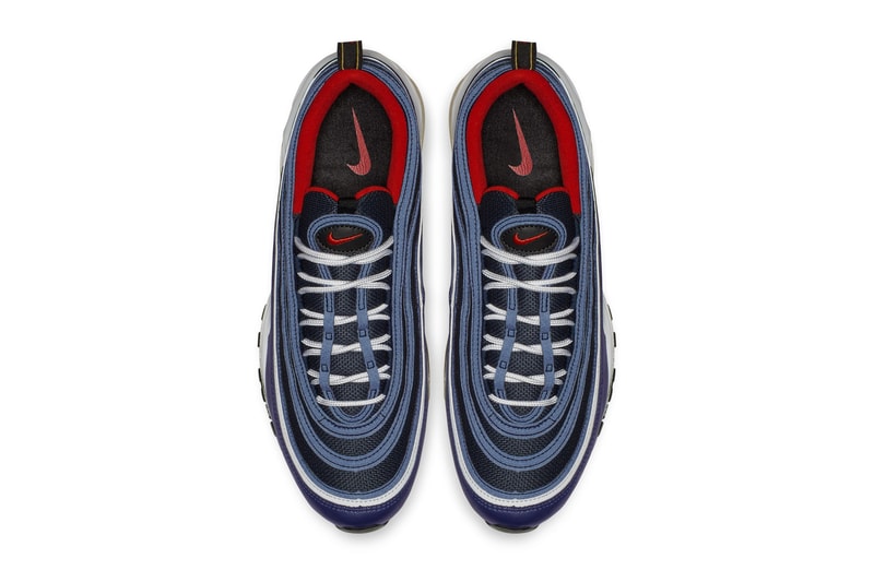 Nike Air Max 97 Midnight Navy Habanero Red Release info sneaker colorway date price navy red yellow