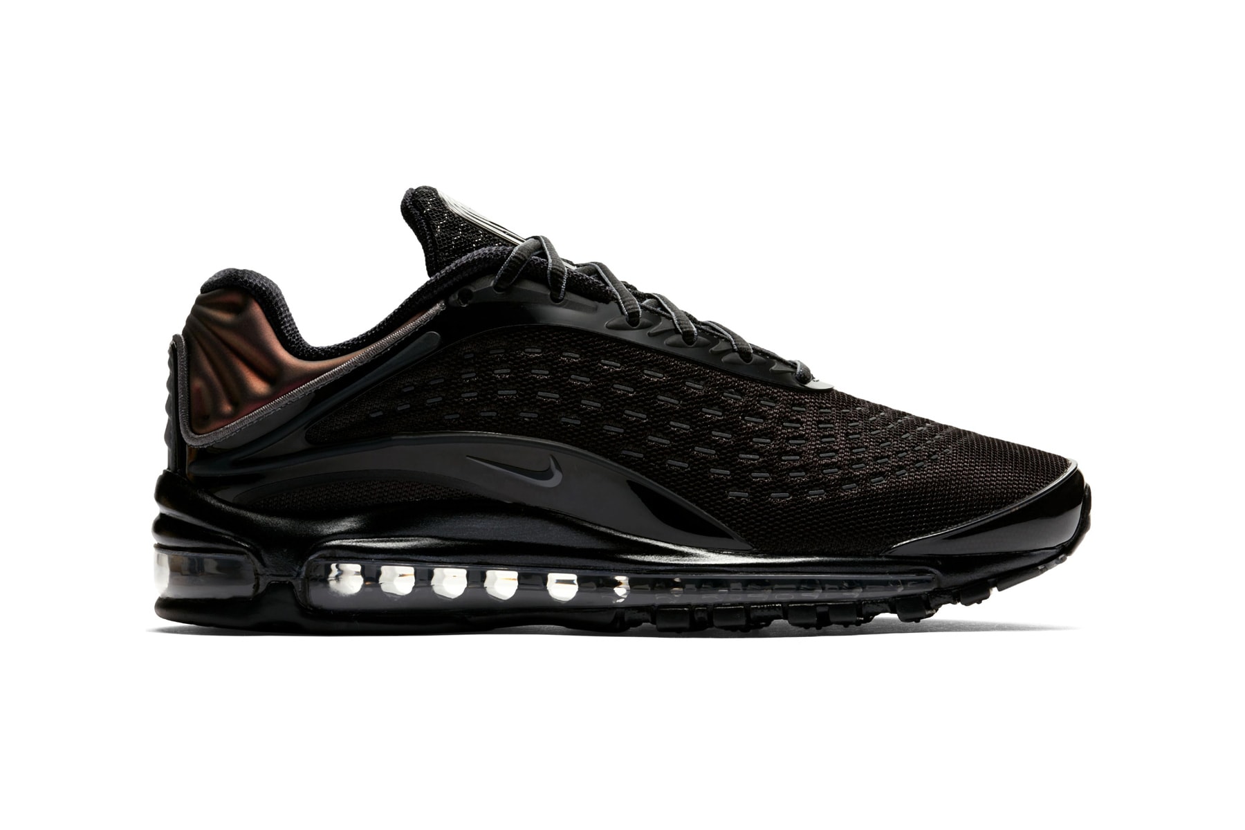 Nike Air Max Deluxe "Triple Black/Bronze" sneaker colorway release date info price footwear