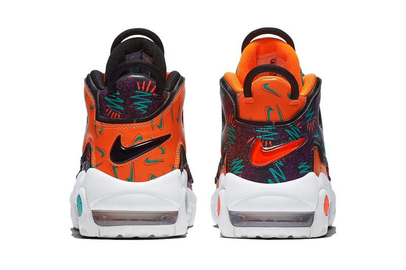 nike air more uptempo gs mismatched 2018 nike sportswear footwear total orange black hyper jade bordeaux