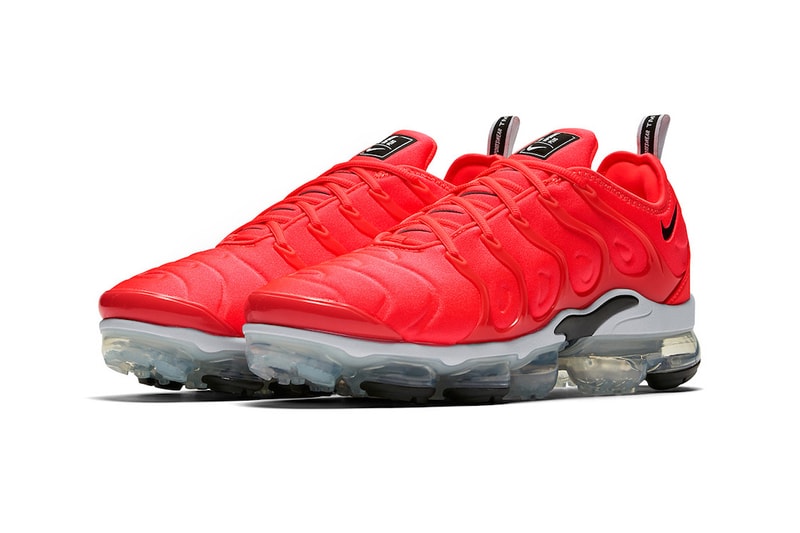 Nike Air VaporMax Plus Bold Red 3M Reflective Swoosh Grey Black