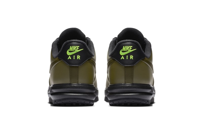 Nike Lunar Force 1 Duckboot Low olive release colorway sneaker hiking price