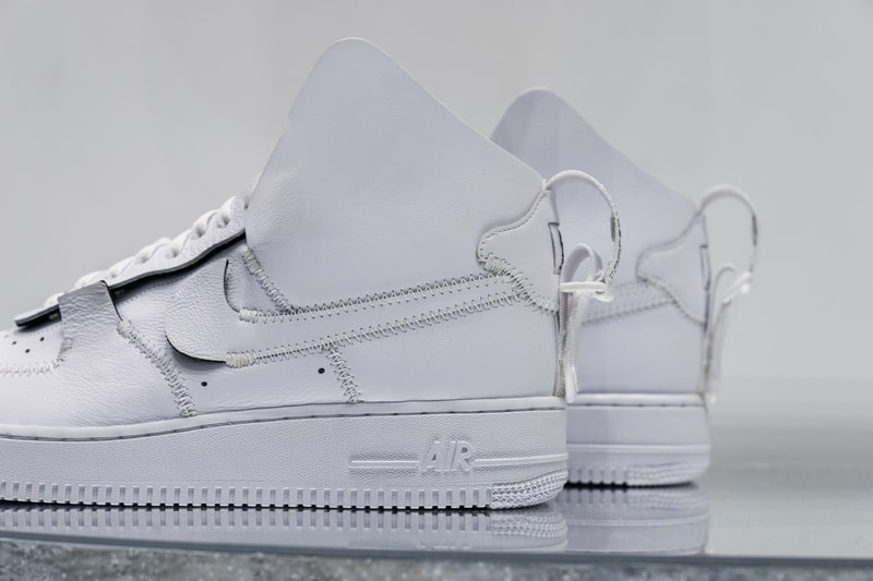 psny nike air force 1 white black grey