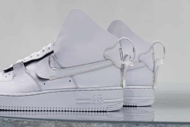 psny nike air force 1 white black grey
