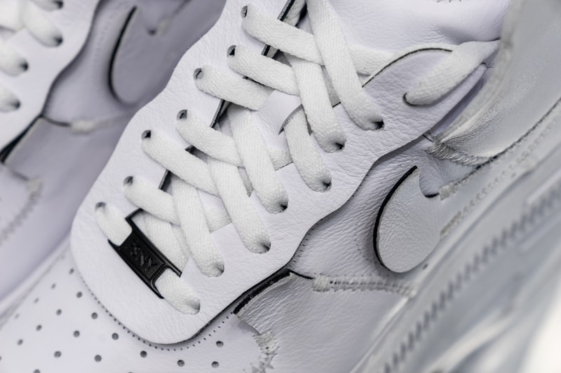 psny nike air force 1 white black grey