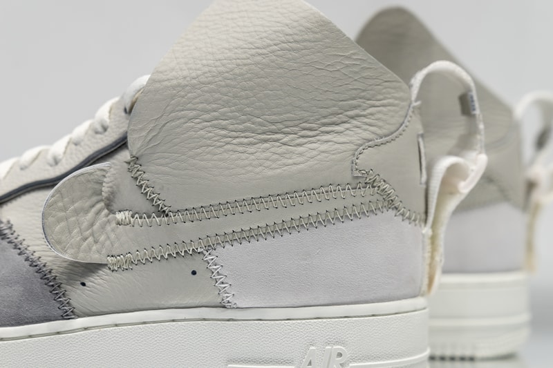 psny nike air force 1 white black grey