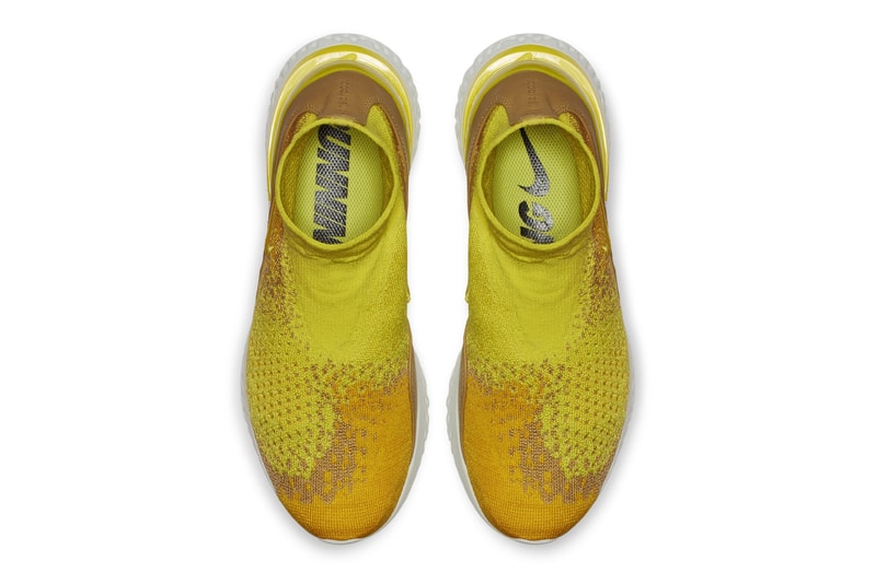 Nike Rise React Flyknit "Sonic Yellow" Release date sneaker sock colorway price purchase "SONIC YELLOW/DARK STUCCO-AMARILLO"
