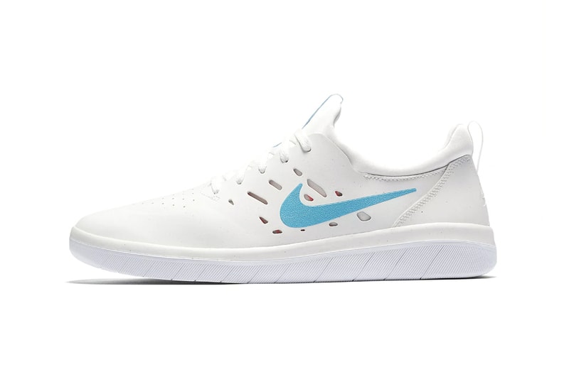 Nyjah Huston Nike SB Nyjah Free Receives a Clean Blue Fury Colorway White