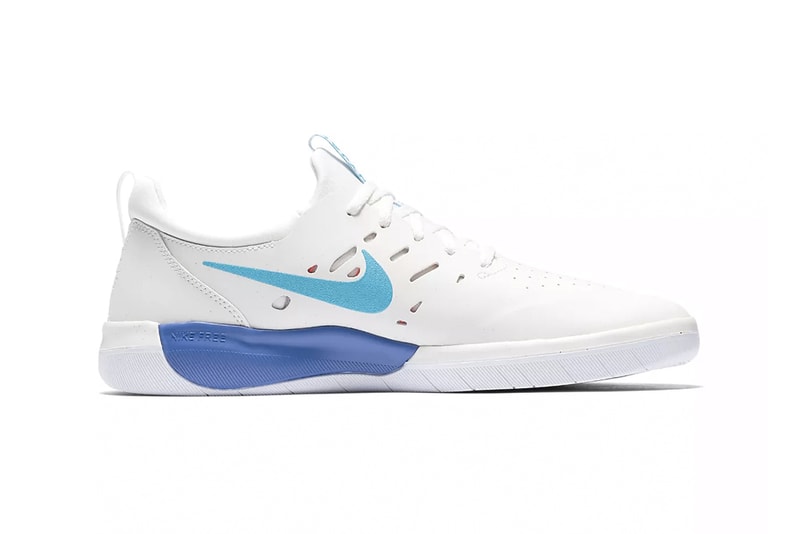 Nyjah Huston Nike SB Nyjah Free Receives a Clean Blue Fury Colorway White