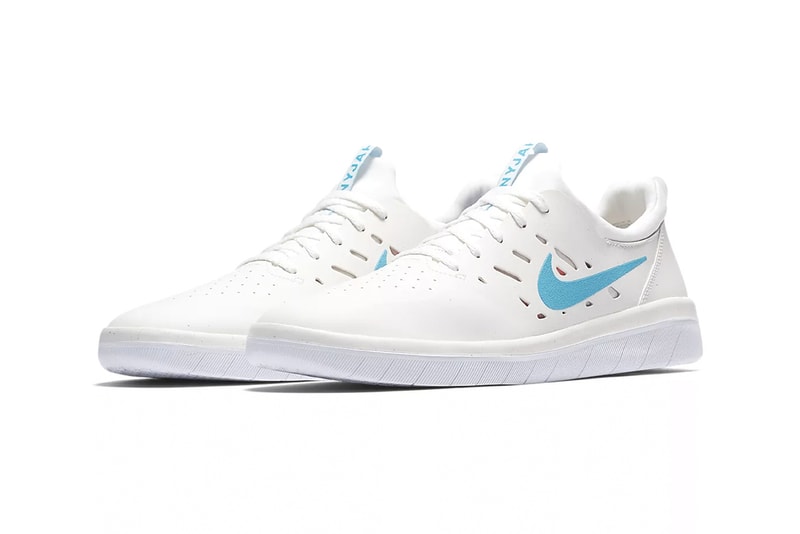 Nyjah Huston Nike SB Nyjah Free Receives a Clean Blue Fury Colorway White