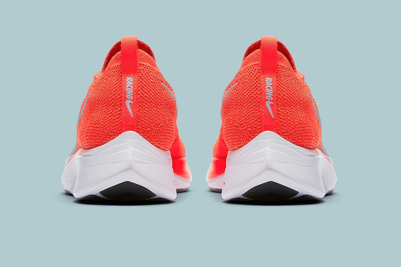 Nike Vaporfly 4% Flyknit Detailed Look Bright Crimson Ice Blue White