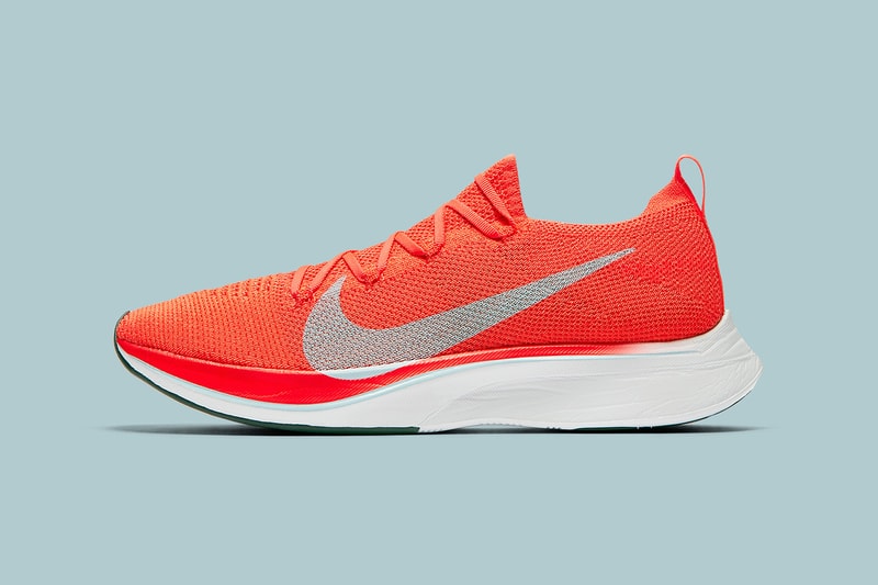 Nike Vaporfly 4% Flyknit Detailed Look Bright Crimson Ice Blue White