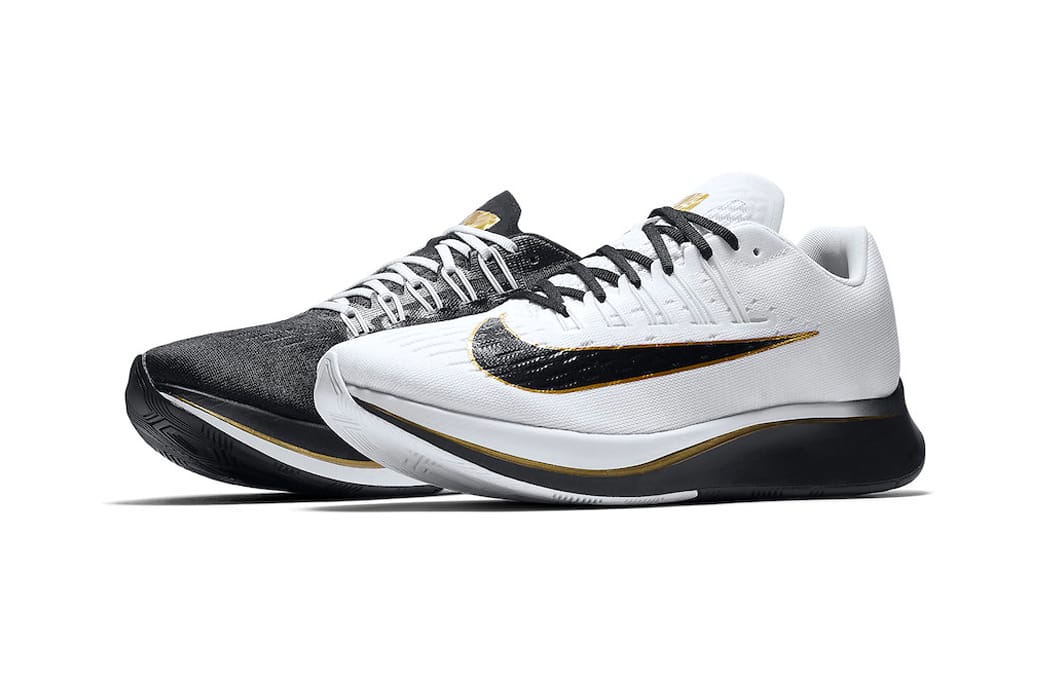 nike zoom gold and white