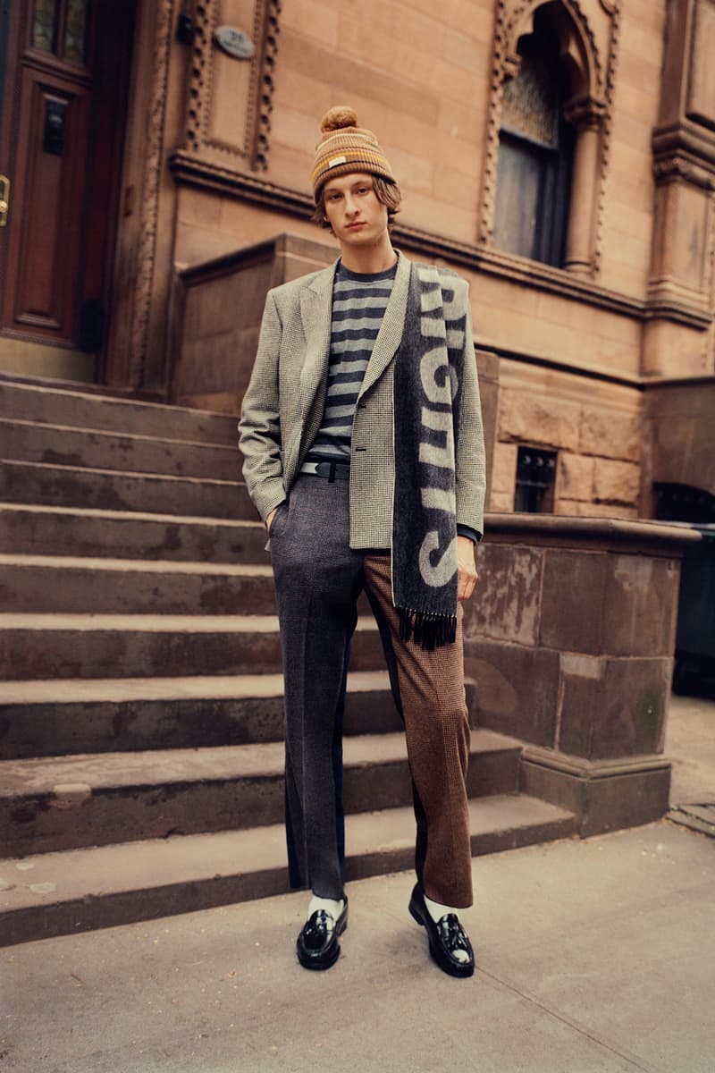 NOAH NYC Fall Winter 2018 Collection Lookbook trad prep ivy league style brendan babenzian knit sweater tee shirt rugby suit sneaker shorts tailoring slacks jeans