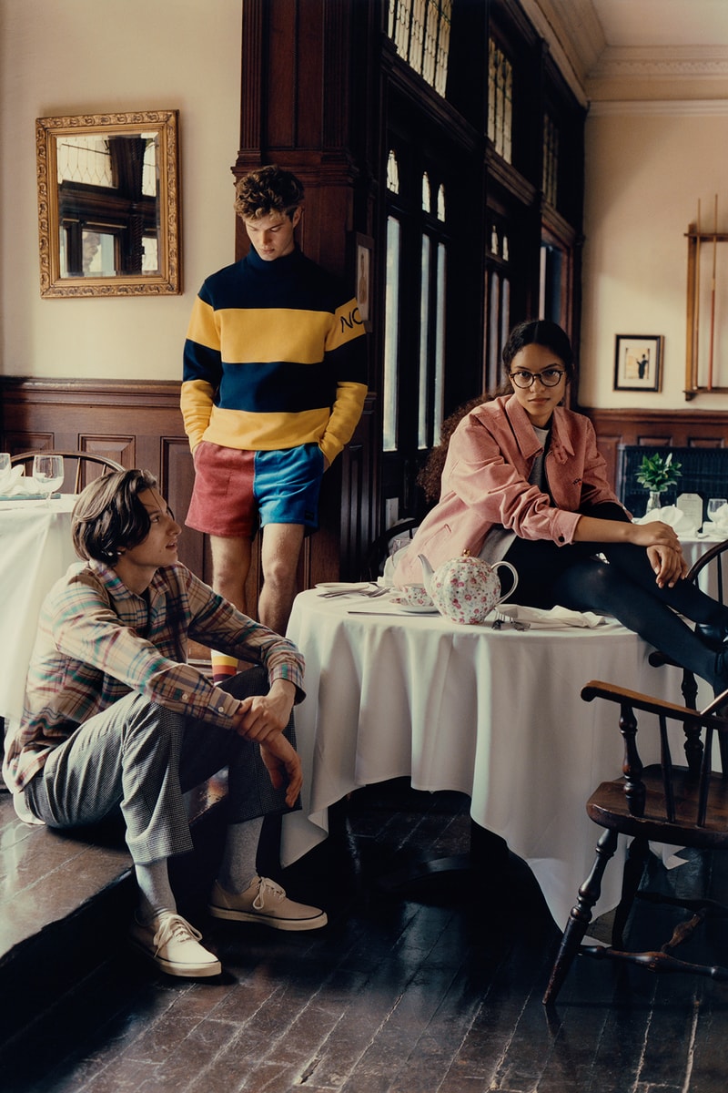 NOAH NYC Fall Winter 2018 Collection Lookbook trad prep ivy league style brendan babenzian knit sweater tee shirt rugby suit sneaker shorts tailoring slacks jeans