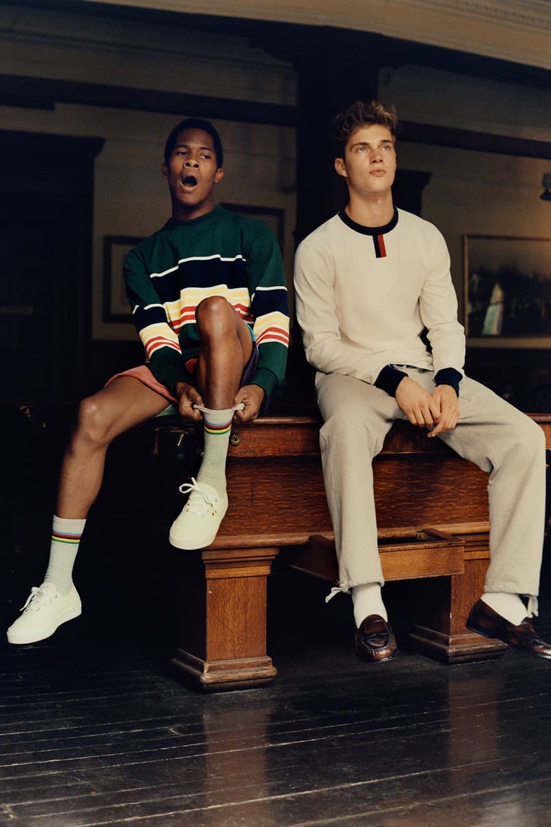 NOAH NYC Fall Winter 2018 Collection Lookbook trad prep ivy league style brendan babenzian knit sweater tee shirt rugby suit sneaker shorts tailoring slacks jeans