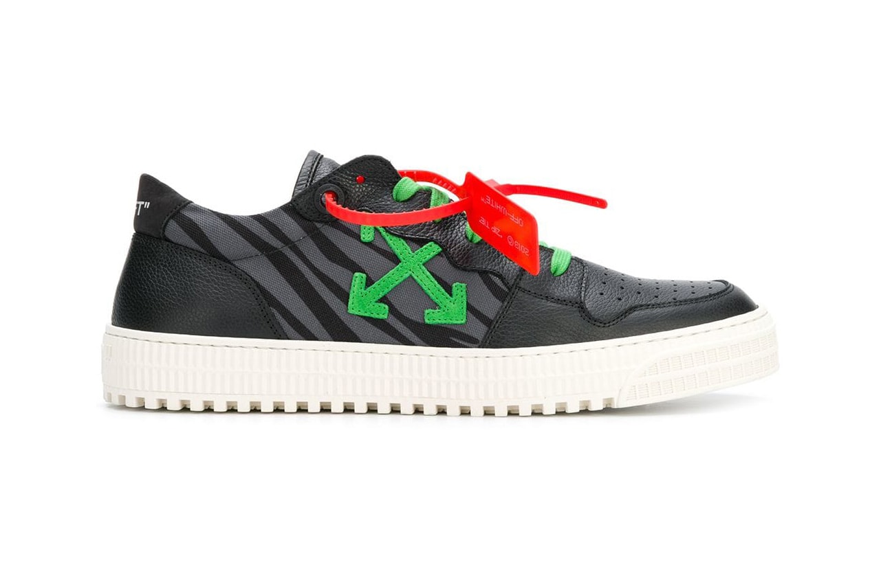 Off-White™ Low Top Sneaker in Green/Animal Print