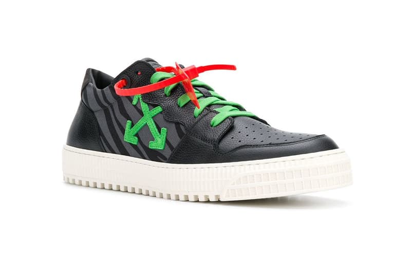 Off-White™ Low Top Sneaker in Green/Animal Print