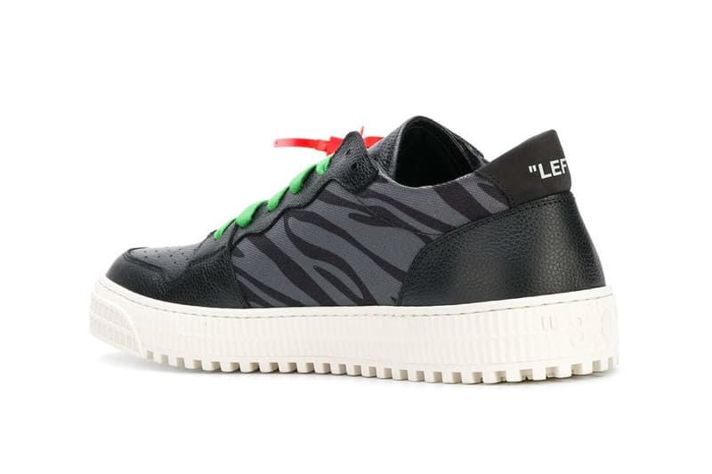 Off-White™ Low Top Sneaker in Green/Animal Print