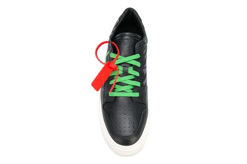 Off-White™ Low Top Sneaker in Green/Animal Print