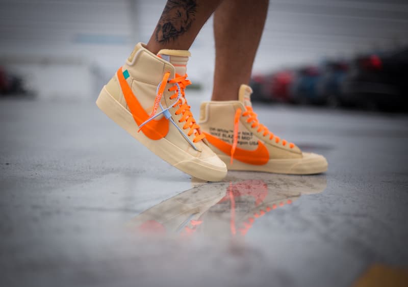 Off White X Nike Blazer All Hallow S Eve On Foot Hypebeast