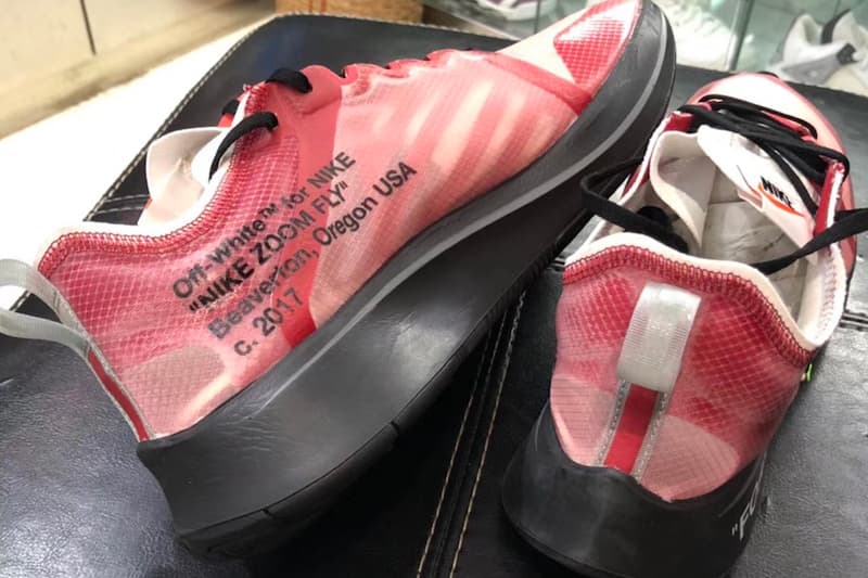 Off White Nike Zoom Fly SP Promo Sample Teaser Virgil Abloh Red Black