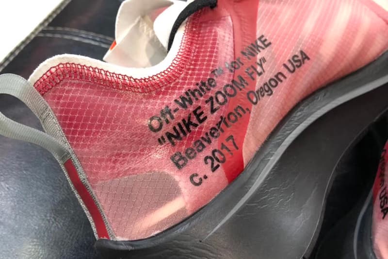 Off White Nike Zoom Fly SP Promo Sample Teaser Virgil Abloh Red Black