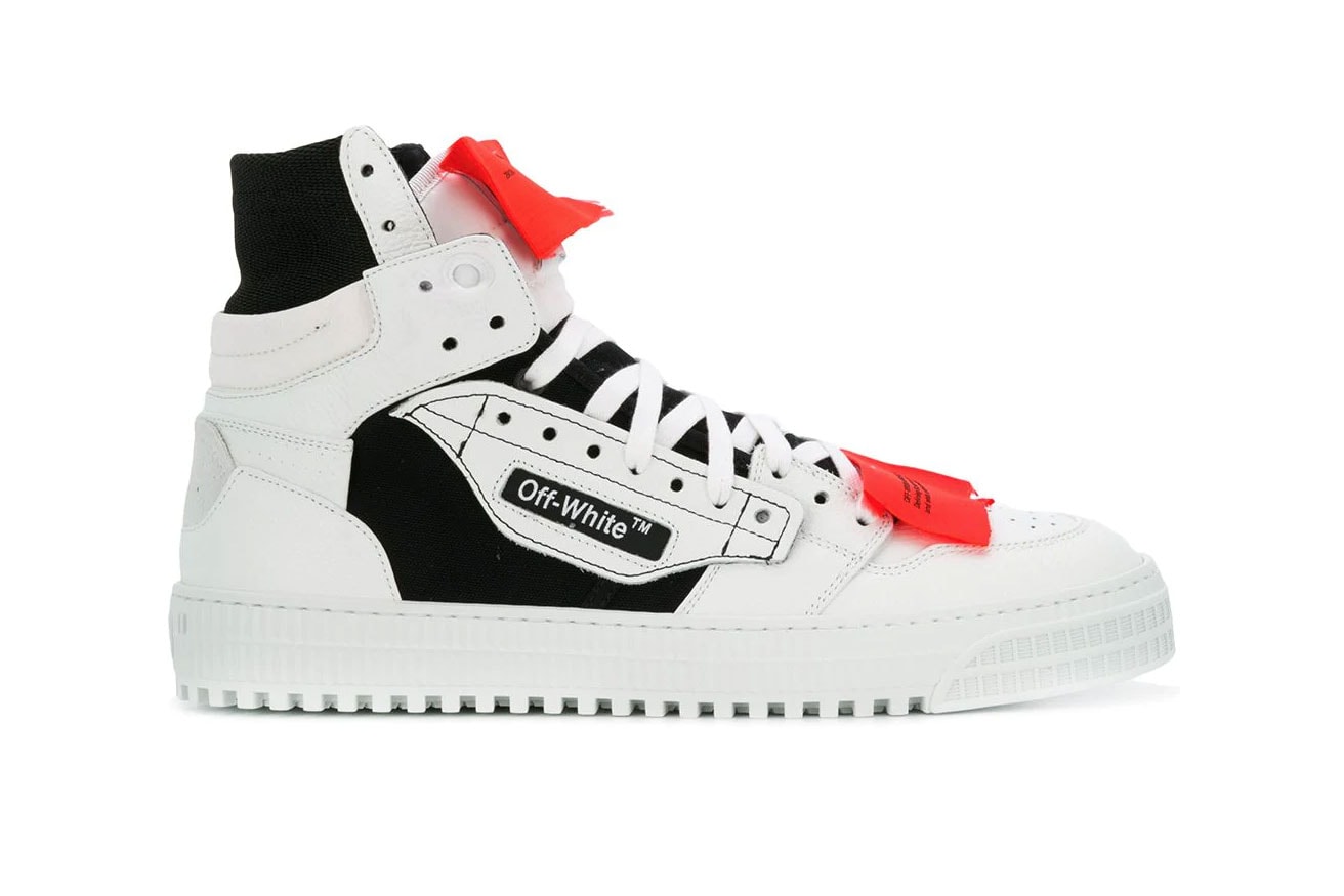 Off-White™'s Off-Court Sneaker in White & Black Virgil Abloh High-Tops