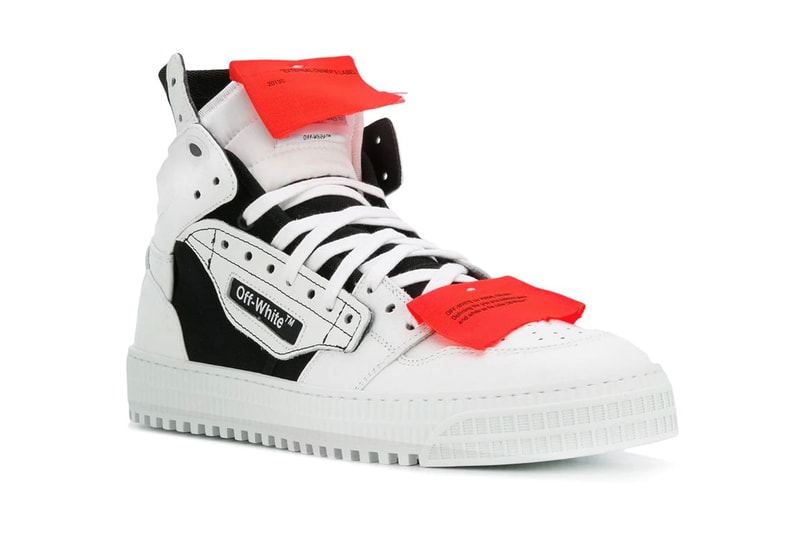 Off-White™'s Off-Court Sneaker in White & Black Virgil Abloh High-Tops
