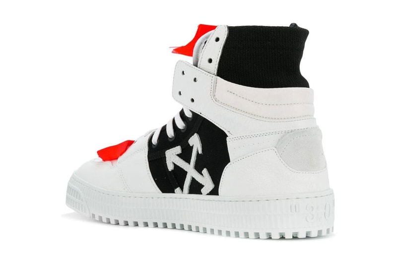 Off-White™'s Off-Court Sneaker in White & Black Virgil Abloh High-Tops