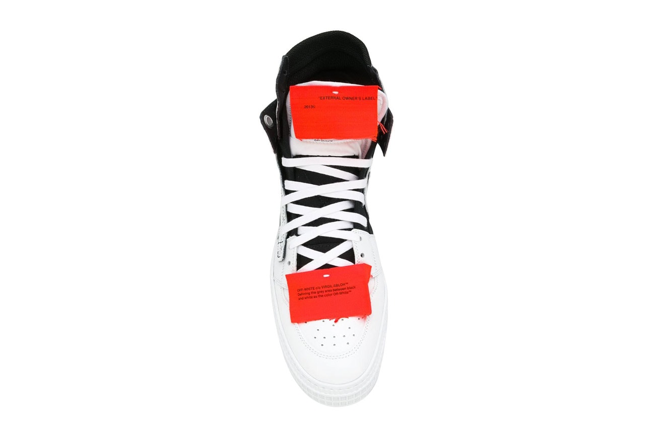 Off-White™'s Off-Court Sneaker in White & Black Virgil Abloh High-Tops