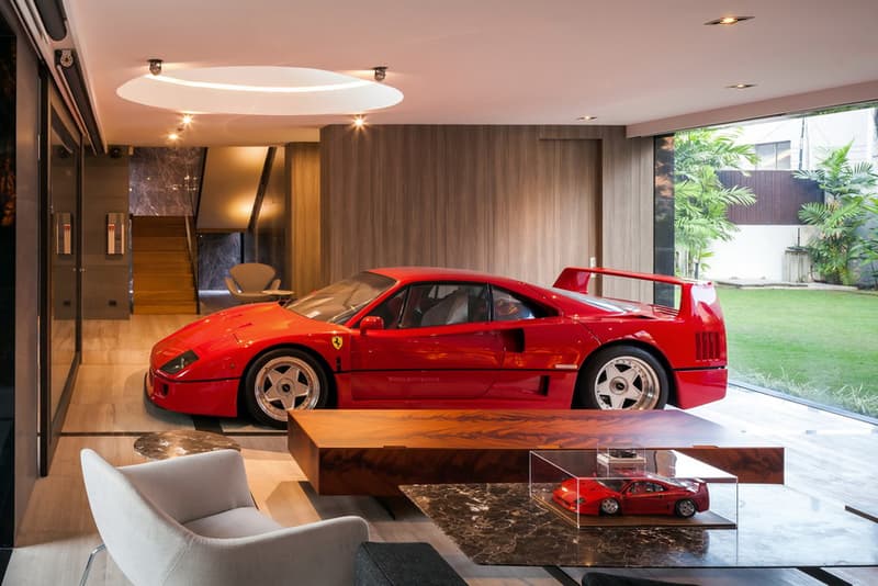 OKS CASA Thailand saARCHOFFICE Architects Khwaeng Bang Wa 2017 design interior house home luxury ferrari supercar collector Spaceshift Studio