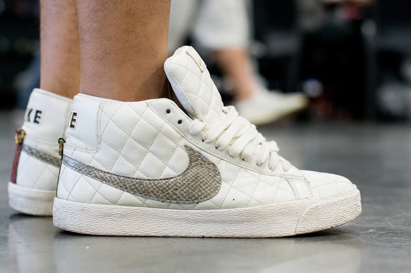 #OnFeet Agenda Las Vegas 2018 Pusha T Chief Keef Air Jordan 1 Retro High Off-White Chicago, adidas x Raf Simons Ozweego, Nike Element React 87, NikeCraft Mars Yard Shoe 2.0 Tom Sachs Space Camp, Nike SB Blazer Supreme, ACRONYM x Nike Air VaporMAx Moc 2, Nike Air Max 1 Parra, and the Air Jordan 3 Retro Oregon Pit Crew